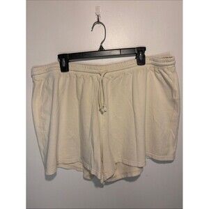 J. Crew 100% Cotton Pull On Elastic Drawstring High Waist Comfort Shorts SZ XXL